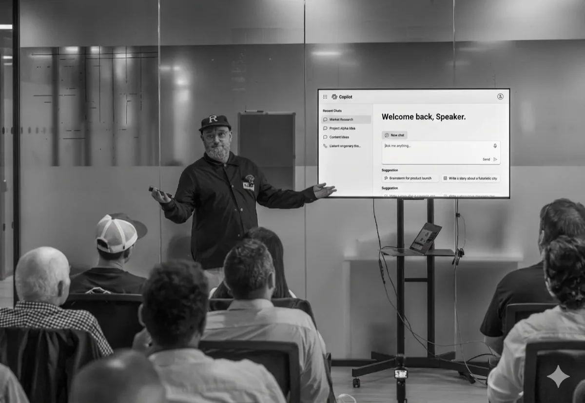 Bespoke AI training and consulting session for a UK business team